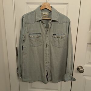 Howler Brothers Light Blue Denim Shirt